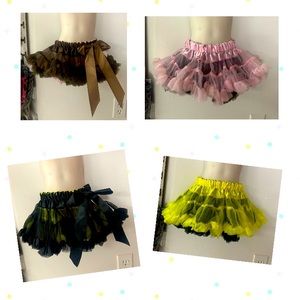 Toddler (Approx Sizes 2-4) Reversible Layered Tutu Pettiskirt.. Choose 1 NWT